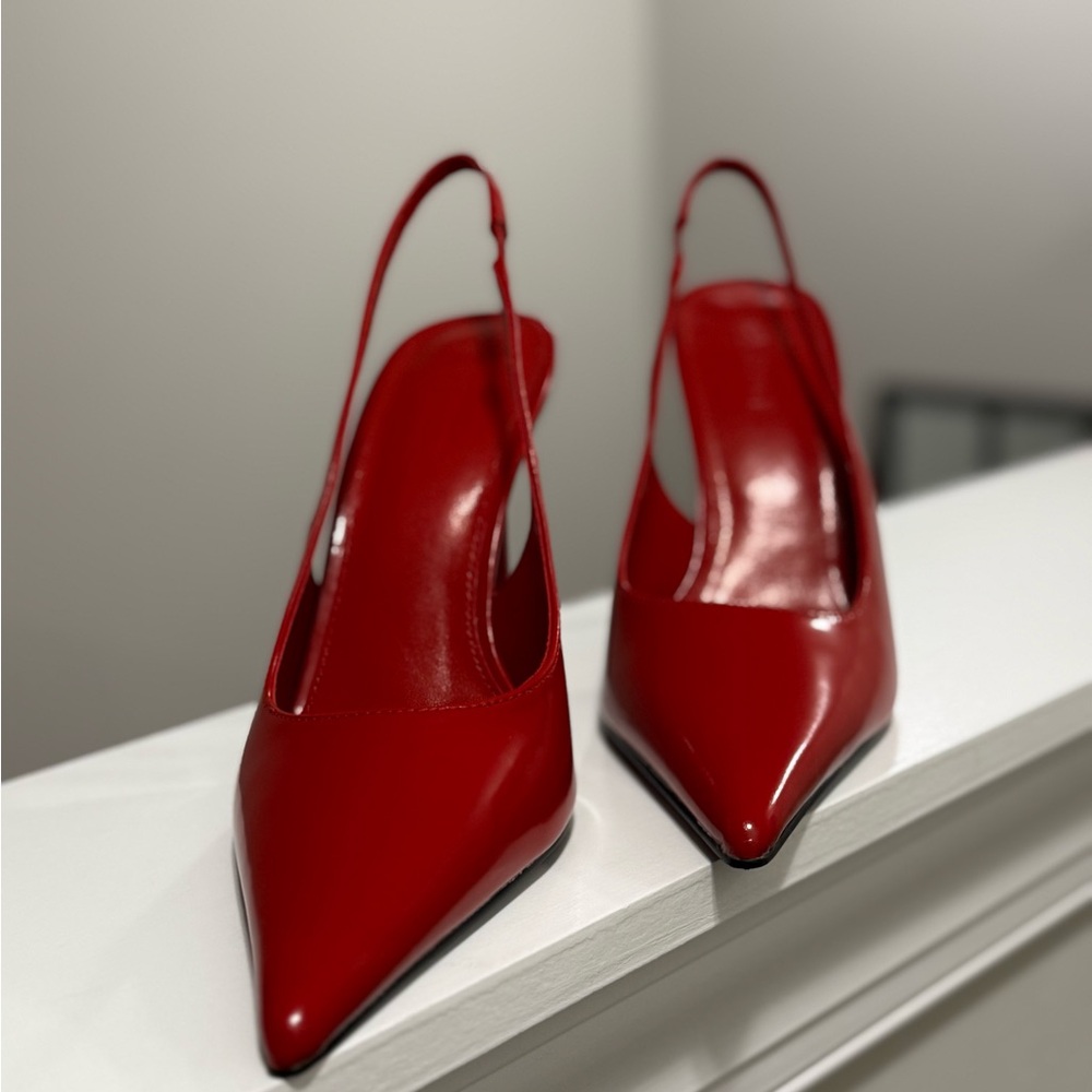 Steve Madden Bold Red Slingback Heels